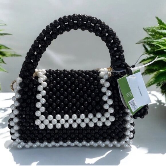 NWT Colorblock Beaded Crossbody Bag - kate spade new york x Target Black/White - Picture 6 of 6